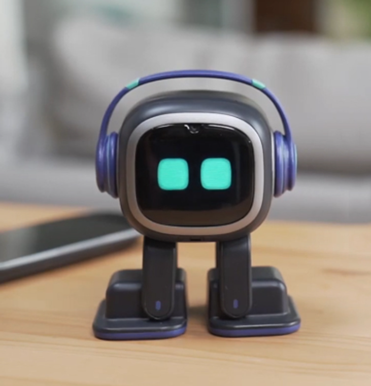 EMO – Robot Compagnon IA Interactif Bleu (Skateboard) – Exclusivité France