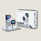 EMO (Blanc) - Robot IA Intelligent & Compagnon de Bureau Interactif