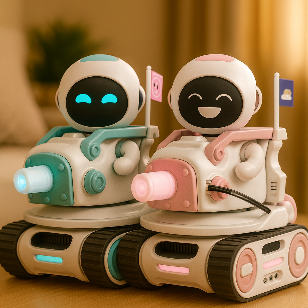 Panxer Bleu/rose – Véhicule radiocommandé pour robot Eilik