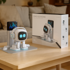 EMO (Blanc) - Robot IA Intelligent & Compagnon de Bureau Interactif