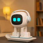 EMO (Blanc) - Robot IA Intelligent & Compagnon de Bureau Interactif